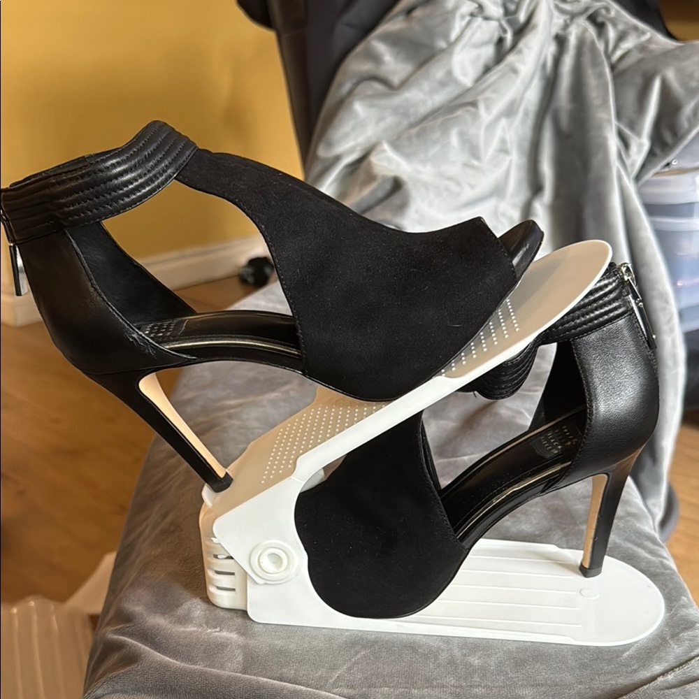 WHBM Black Women's Bootie Heels